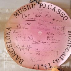 Carteles: CARTEL ORIGINAL - MUSEO PICASSO, (COPIA) LAS FIRMAS DE PICASSO 1980.. Lote 40384130