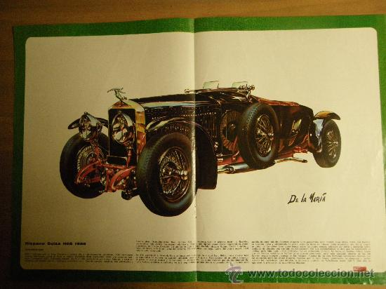 Carteles: POSTER DE BUGATTI 37 A,  A&Ntilde;OS 70, CON TABLA DE CARACTERISTICAS - Foto 1