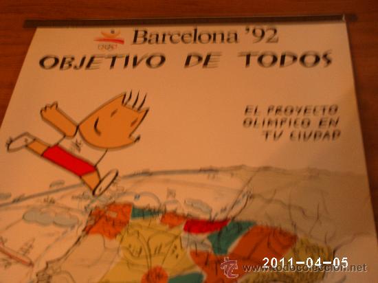 Carteles: BARCELONA 92 OBJETIVO DE TODOS.OLIMPIADAS. - Foto 3