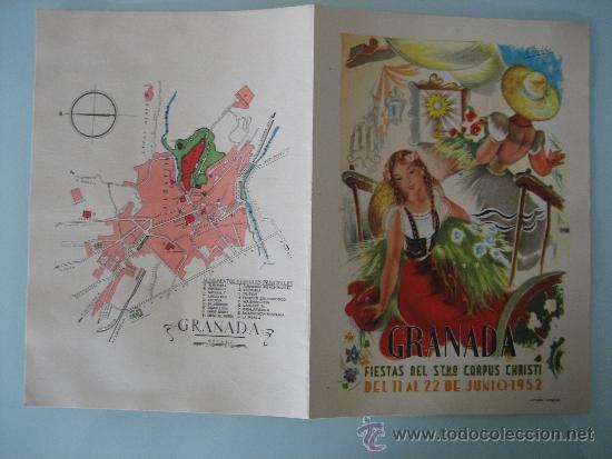 Carteles: PROGRAMA DE FIESTAS DEL STM&ordm; CORPUS CHRISTI DE GRANADA A&Ntilde;O 1952 - Foto 2