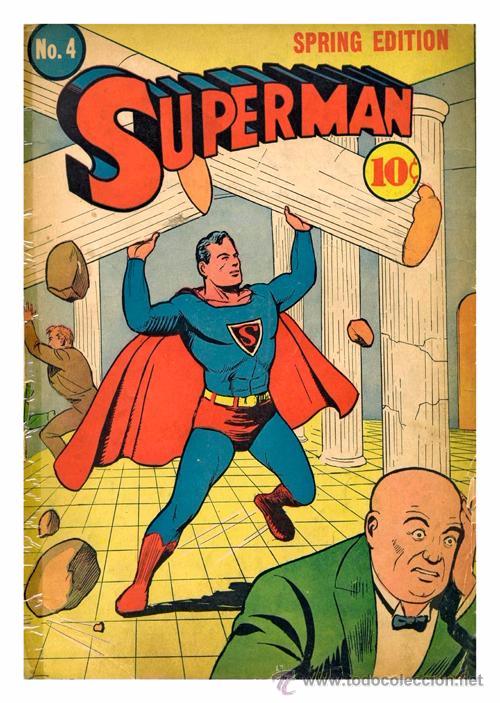 Carteles: SUPER MAN. L&Aacute;MINA CARTEL DEL COMIC. 45 X 32 CMS. - Foto 1