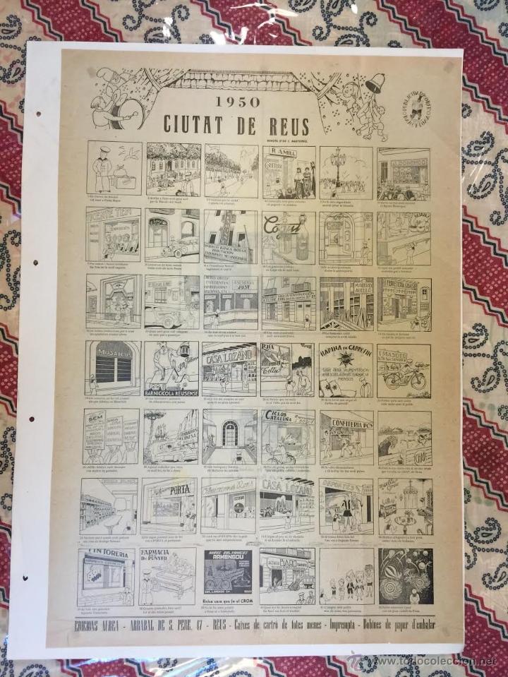 Carteles: 1950. Ciutat de Reus / Ninots J. Martorell. - Foto 1