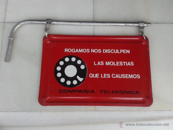 Carteles: PLACA MET&Aacute;LICA DE TELEF&Oacute;NICA - Foto 1