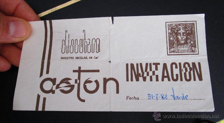 Carteles: ENTRADA INVITACION MITICA DISCOTECA ALSTON 1982 LEON - Foto 1