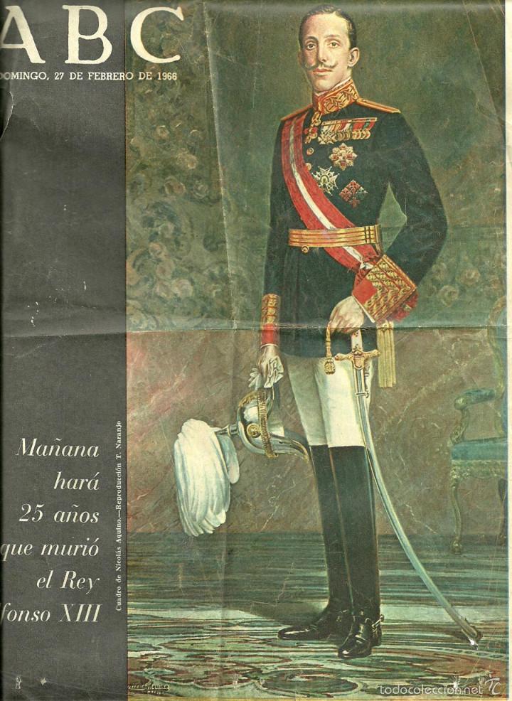 1966, PORTADA DE ABC, 25 AÑOS DE LA MUERTE DE ALFONSO XIII (Coleccionismo - Carteles Gran Formato - Carteles Varios)