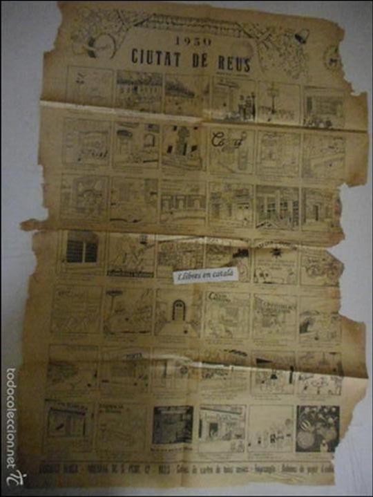 Carteles: Auca Ciutat de Reus 1950 / Defectuosa - Foto 1