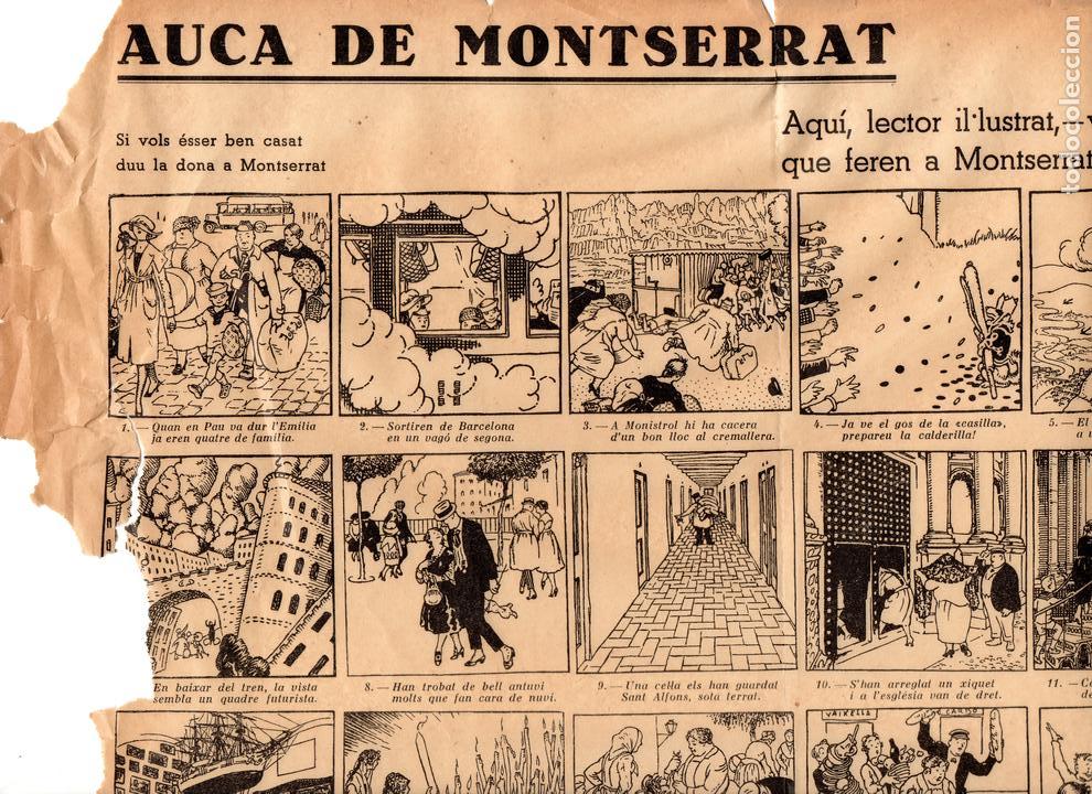 Carteles: AUCA DE MONTSERRAT 1923 dibujos JUNCEDA 43x62cm - Foto 1