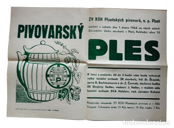Carteles: Cartel vintage de cerveza checa - Foto 1