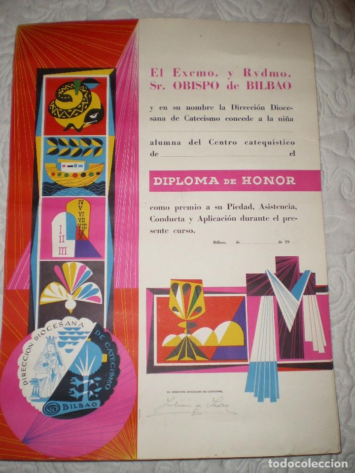 Carteles: DIPLOMA DE HONOR DE CATECISMO DE BILBAO - Foto 1