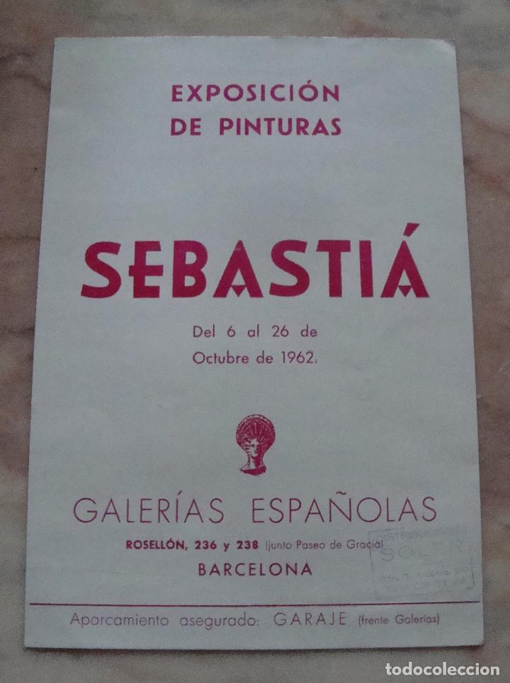 Carteles: CARTEL EXPOSICION A. SEBASTIA 1962 - Foto 1