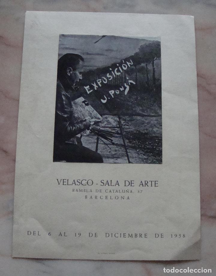 Carteles: CARTEL EXPOSICION J. PONSA 1958 - Foto 1