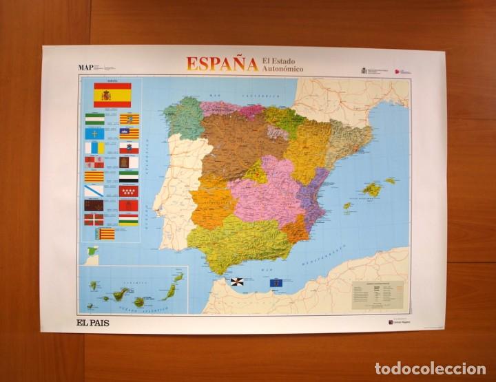 Carteles: Mapa de Espa&ntilde;a - Las autonomias - Tama&ntilde;o 100x70 - Foto 1