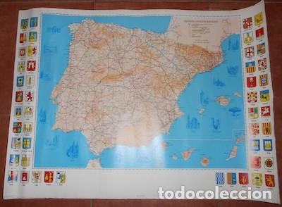 Carteles: MAPA DE ESPA&Ntilde;A DE 1967, ESCALA 1/1.140.000 - Foto 1