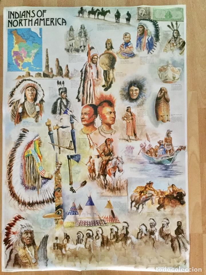 Carteles: Poster. Indios de Norteam&eacute;rica. NUEVO - Foto 1