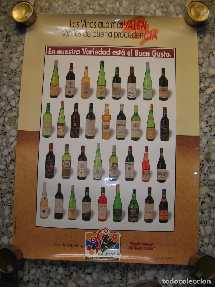 Carteles: Cartel vinos de Valencia. A&ntilde;o 1996. - Foto 1