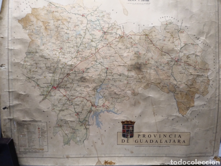 Carteles: GUADALAJARA PROVINCIA. MAPA 1972. - Foto 1