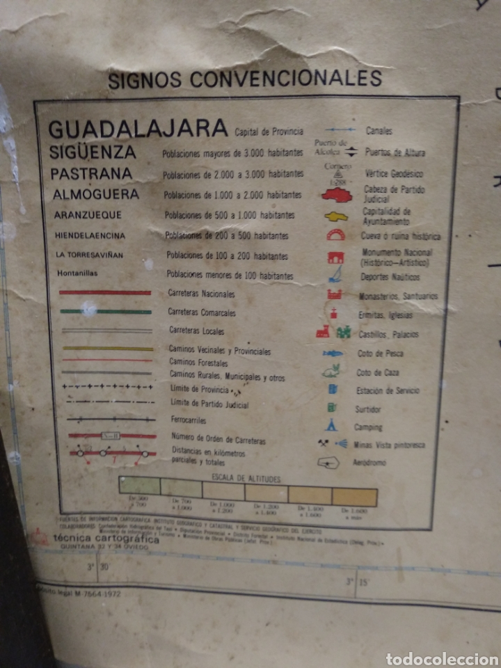 Carteles: GUADALAJARA PROVINCIA. MAPA 1972. - Foto 3
