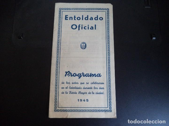 Carteles: Programa  Fiesta Mayor Entoldado oficial Sabadell 1945. - Foto 1