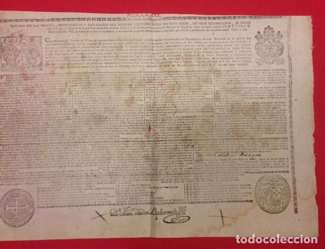 Carteles: BULA DE PIO SEXTO 1821 A ANTONIA RODRIGUEZ - Foto 1