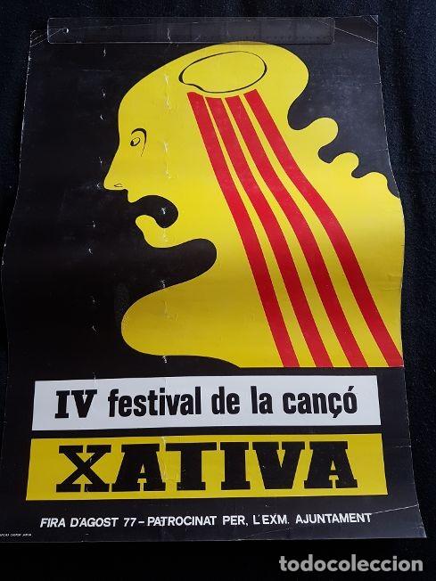 Carteles: IV DE LA CAN&Ccedil;&Oacute;. X&Agrave;TIVA. 1977. - Foto 1