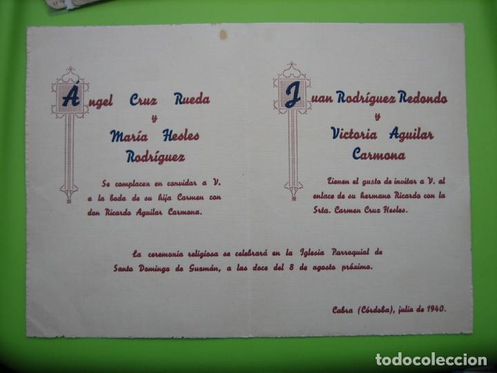 Carteles: Tarjeta de bodas. Cabra 1940 - Foto 1