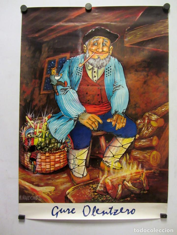 Carteles: GURE OLENTZERO. DIBUJO DE M. MARDONES (1991) 48x70cms. - Foto 1