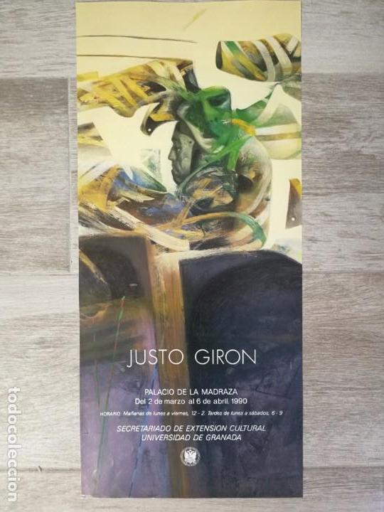 Carteles: 1990. Justo Giron. Exposici&oacute;n. GRANADA. Palacio de la madraza - Foto 1