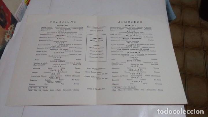 Carteles: MENU - ITALIA - A&Ntilde;O 1959 - - Foto 2