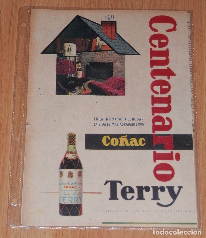 Carteles: CO&Ntilde;AC TERRY - PUBLICIDAD DEL A&Ntilde;O 1961 - Foto 1
