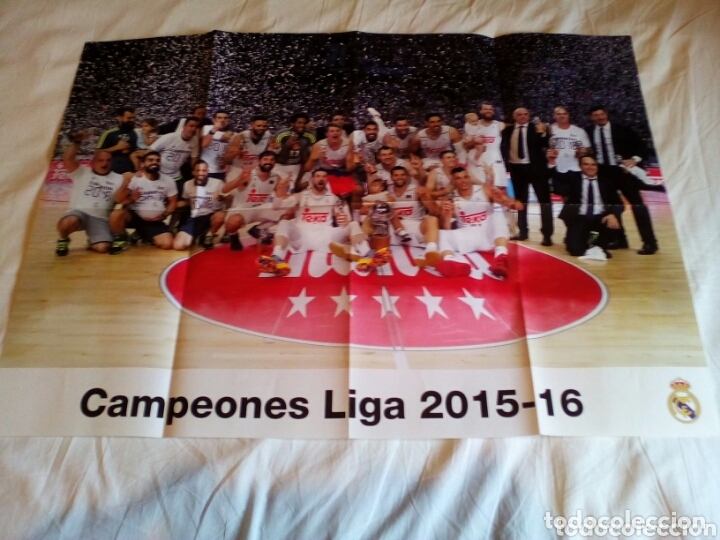 Carteles: Poster REAL MADRID Baloncesto 2015-16 - Foto 1