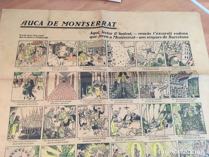 Carteles: AUCA DE MONTSERRAT 64 X 45 cm JUNCEDA . ORIGINAL (COB27) - Foto 2