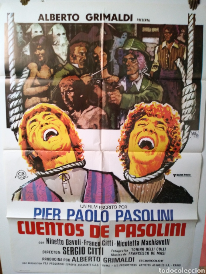 Carteles: CUENTOS DE PASOLINI. CARTEL CINE ORIGINAL. 1977 - Foto 1