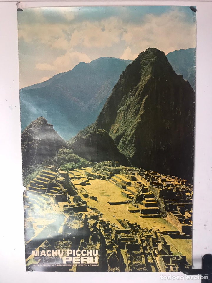 Carteles: Antiguo p&oacute;ster Machu Picchu Per&uacute; - Foto 1