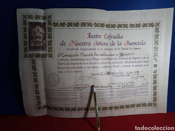 Carteles: Segovia. Cofrad&iacute;a de la Fuencisla. - Foto 1