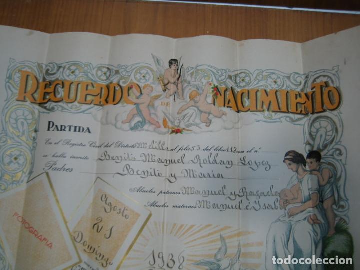 Carteles: Diploma de nacimiento. Melilla 1938 - Foto 5