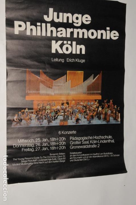 Carteles: POSTER - CARTEL - JUNGE PHILHARMONIE K&Ouml;LN - Foto 1
