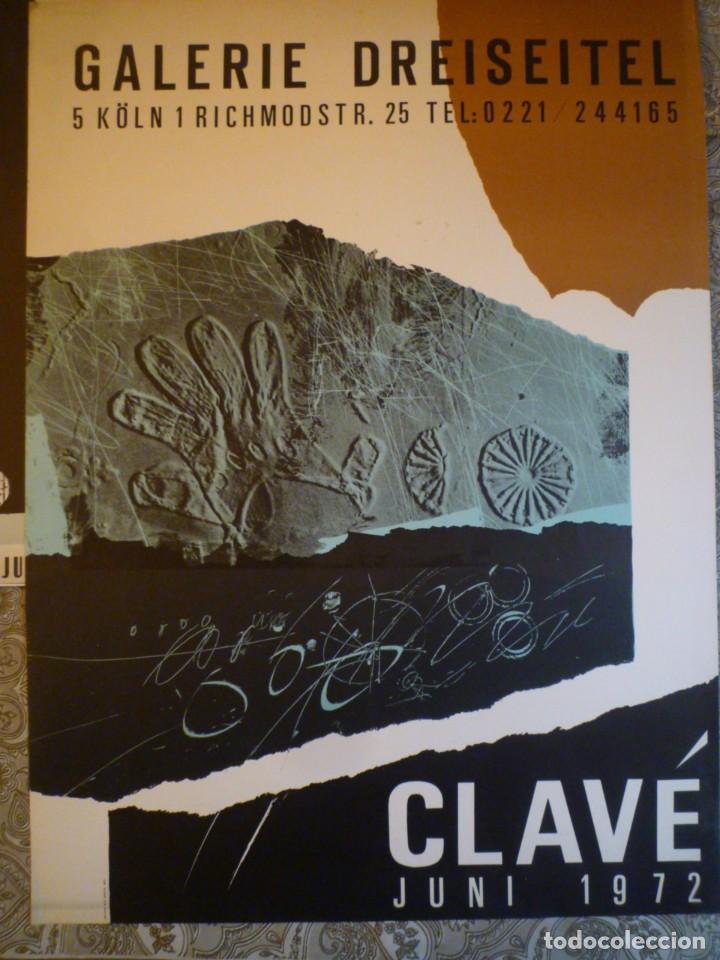 Carteles: ANTONI CLAV&Eacute;. GALERIE DREISEITEL. 1972 - Foto 1