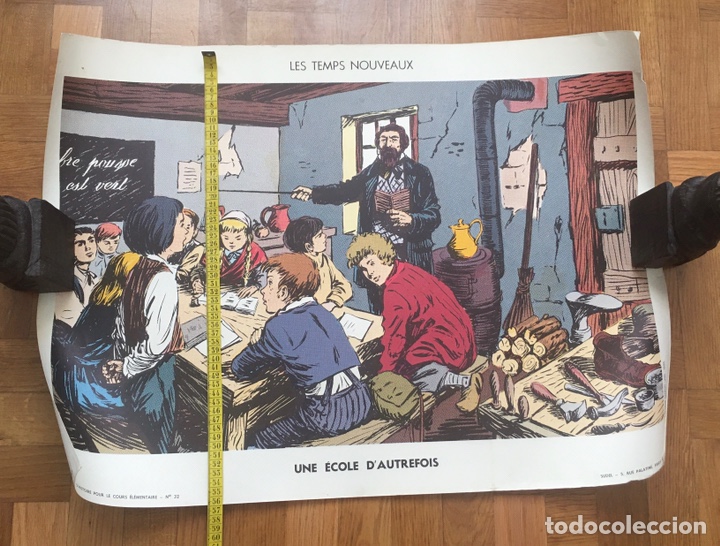 Carteles: Antiguo cartel doble cara escolar - Foto 4