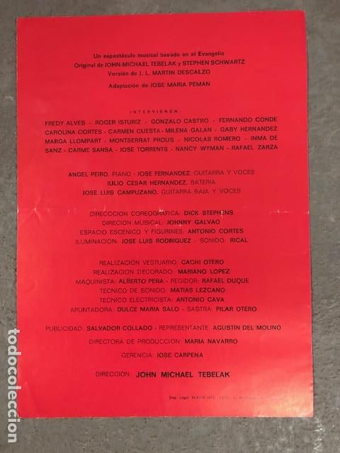 Carteles: CARTEL - POSTER - GODSPELL (ESPECTACULO MUSICAL) - Foto 2