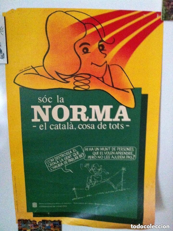 Carteles: s&oacute;c la norma- 1982 - en catal&aacute;n (usado)- 47x32 cm. - Foto 1