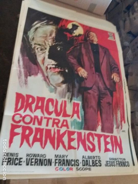 Carteles: DR&Aacute;CULA CONTRA FRANKENSTEIN CARTEL DE CINE - Foto 1