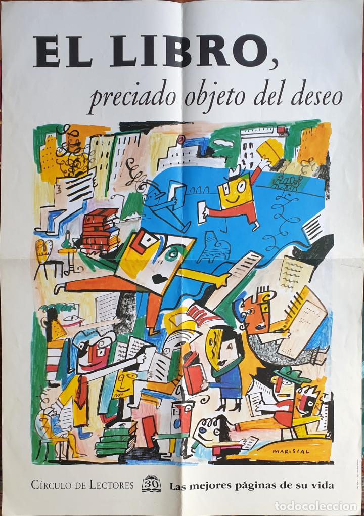 Carteles: CARTEL EL LIBRO, PRECIADO OBJETO DEL DESEO. MARISCAL 1992 - Foto 1