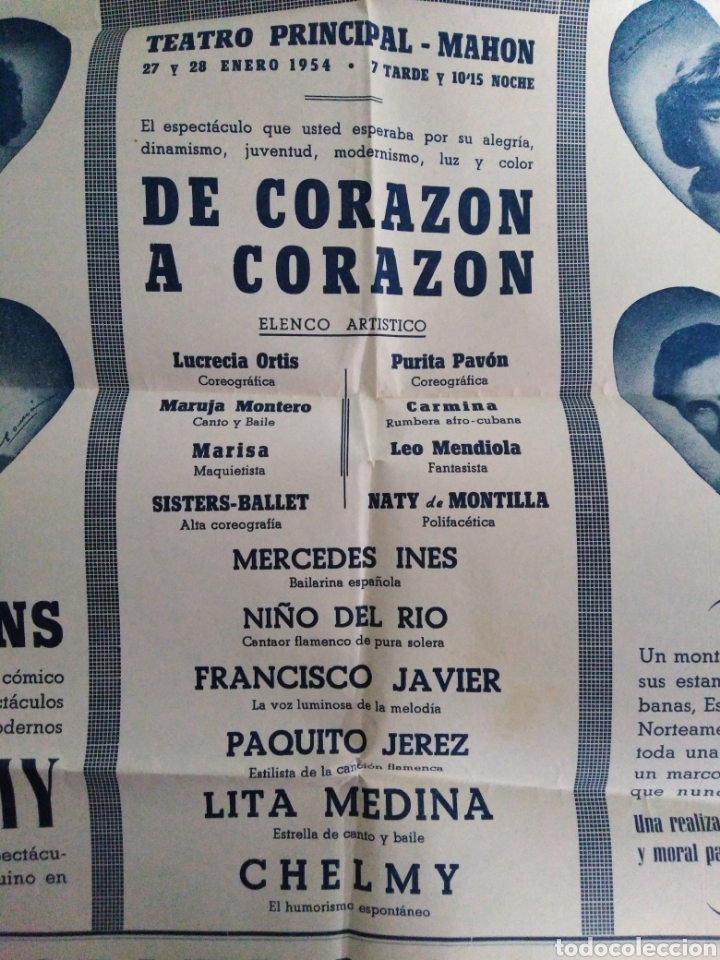 Carteles: Cartel de obra Coraz&oacute;n a Coraz&oacute;n 1954 - Foto 3