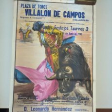 Carteles: CARTEL PLAZA DE VILLALON DE CAMPOS - VALLADOLID 1993 - LEONARDO HERNANDEZ - MUÑOZ - MANRIQUE. Lote 238584315