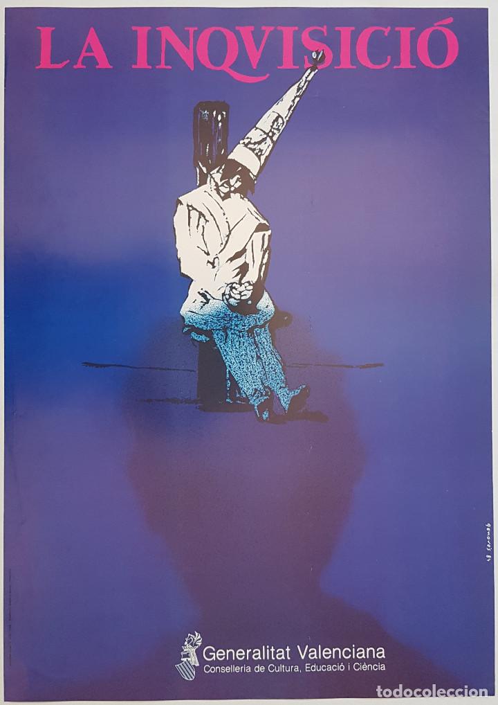 Carteles: Joan Genov&eacute;s. La inquisici&oacute;. 1984. 68x48 cm. Offset - Foto 1
