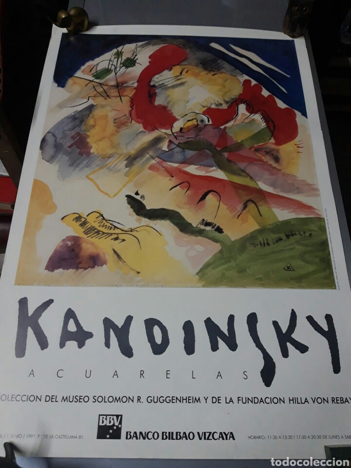 Carteles: Cartel exposici&oacute;n Acuarelas Kandinsky, Guggenheim, 1991