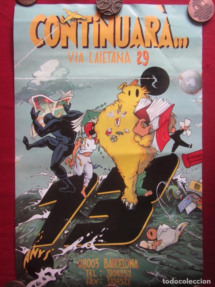 Carteles: CARTEL CONTINUAR&Aacute;. TIENDA DE C&Oacute;MICS. BARCELONA - Foto 1