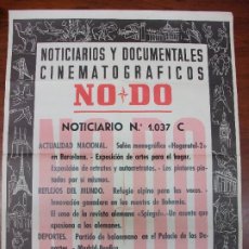 Carteles: CARTEL NO DO NOTICIARIOS Y DOCUMENTALES CINEMATOGRAFICOS CINE NODO Nº 1.037 C BALONMANO BARCELO 1962. Lote 248458470