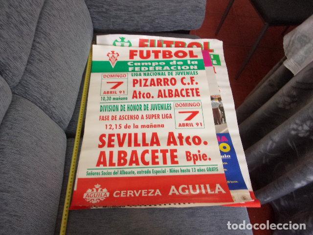 Posters: cartel futbol ascenso a superliga Albacete Bpie-Sevilla Atco a&ntilde;o 1991,otro juveniles