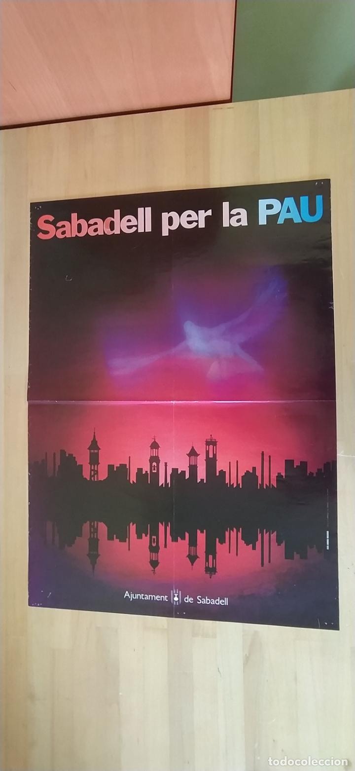 cartel sabadell per la pau ajuntament de sabade - Compra venta en  todocoleccion